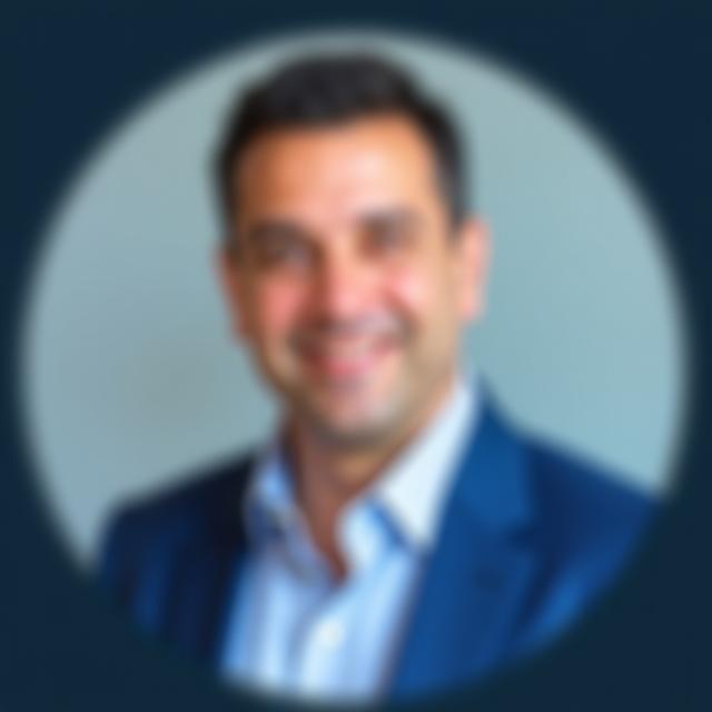 Retrato profesional de Carlos Ruiz, líder de riesgo financiero